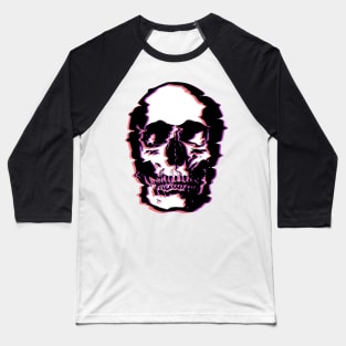 Glitchy skull Baseball T-Shirt